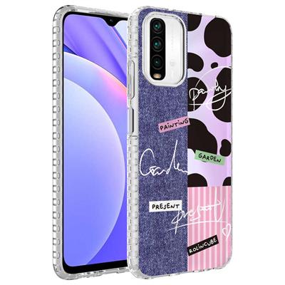 Xiaomi Redmi Note 10 Uyumlu Kılıf Airbag Kenarlı Renkli Desenli Silikon Zore Elegans Kapak