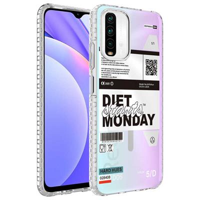 Xiaomi Redmi Note 10S Uyumlu Kılıf Airbag Kenarlı Renkli Desenli Silikon Zore Elegans Kapak