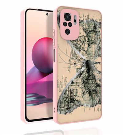 Xiaomi Redmi Note 10S Uyumlu Kılıf Desenli Kamera Korumalı Parlak Zore Nora Kapak