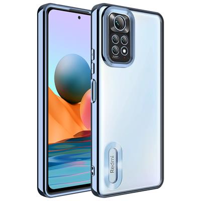 Xiaomi Redmi Note 11 Global Uyumlu Kılıf Kamera Korumalı Logo Gösteren Zore Omega Kapak