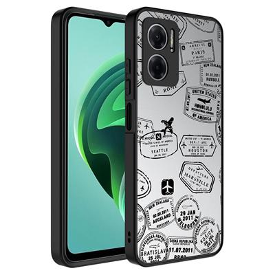 Xiaomi Redmi Note 11E Uyumlu Kılıf Aynalı Desenli Kamera Korumalı Parlak Zore Mirror Kapak