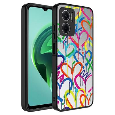 Xiaomi Redmi Note 11E Uyumlu Kılıf Aynalı Desenli Kamera Korumalı Parlak Zore Mirror Kapak