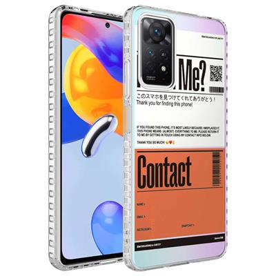 Xiaomi Redmi Note 11S Global Uyumlu Kılıf Airbag Kenarlı Renkli Desenli Silikon Zore Elegans Kapak