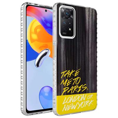 Xiaomi Redmi Note 11S Global Uyumlu Kılıf Airbag Kenarlı Renkli Desenli Silikon Zore Elegans Kapak