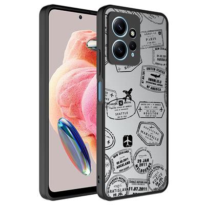 Xiaomi Redmi Note 12 4G Uyumlu Kılıf Aynalı Desenli Kamera Korumalı Parlak Zore Mirror Kapak