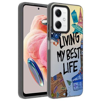 Xiaomi Redmi Note 12 4G Uyumlu Kılıf Desenli Zore Dragon Sert Kapak