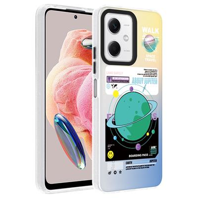 Xiaomi Redmi Note 12 4G Uyumlu Kılıf Desenli Zore Dragon Sert Kapak