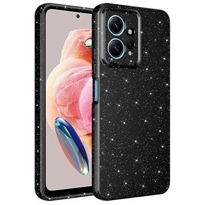 Xiaomi Redmi Note 12 4G Uyumlu Kılıf Kamera Korumalı Simli Lüks Zore Koton Kapak