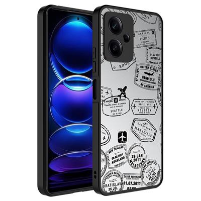 Xiaomi Redmi Note 12 5G Uyumlu Kılıf Aynalı Desenli Kamera Korumalı Parlak Zore Mirror Kapak
