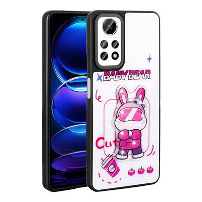 Xiaomi Redmi Note 12 Pro 4G Uyumlu Kılıf Parlayan Kabartmalı İkonik Figürlü Zore Amas Silikon Kapak
