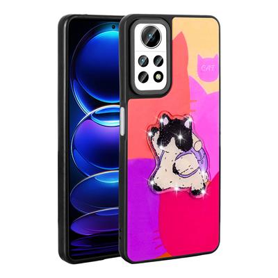 Xiaomi Redmi Note 12 Pro 4G Uyumlu Kılıf Parlayan Kabartmalı İkonik Figürlü Zore Amas Silikon Kapak