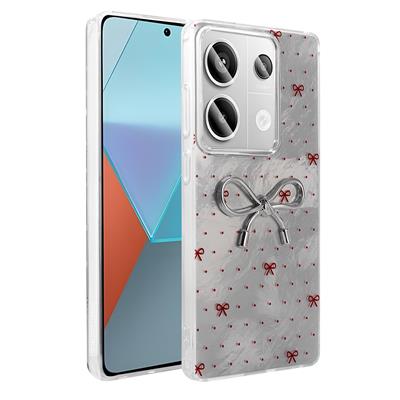 Xiaomi Redmi Note 13 Pro 4G Uyumlu Kılıf Kamera Korumalı Figürlü Zore Ponti Silikon Kapak