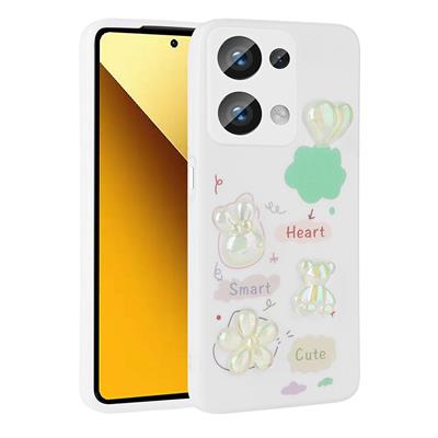 Xiaomi Redmi Note 13 Pro 4G Uyumlu Kılıf Kabartma Figürlü Parlak Zore Toys Silikon Kapak