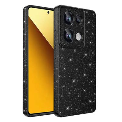 Xiaomi Redmi Note 13 Pro 4G Uyumlu Kılıf Kamera Korumalı Simli Lüks Zore Koton Kapak