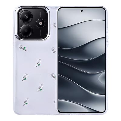 Xiaomi Redmi Note 14 4G Uyumlu Kılıf Airbag Tasarımlı Simli Şeffaf Zore Kutup Kapak