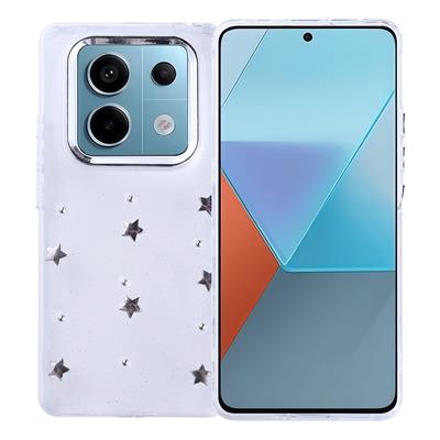 Xiaomi Redmi Note 14 Pro 4G Uyumlu Kılıf Airbag Tasarımlı Simli Şeffaf Zore Kutup Kapak