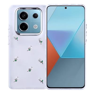 Xiaomi Redmi Note 14 Pro 4G Uyumlu Kılıf Airbag Tasarımlı Simli Şeffaf Zore Kutup Kapak