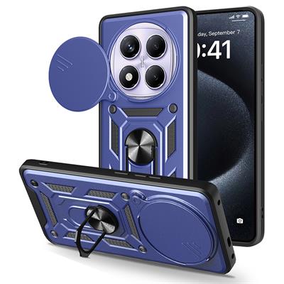 Xiaomi Redmi Note 14 Pro 4G Uyumlu Kılıf Magnetik Standlı Kamera Korumalı Zore Sürgülü Vega Kapak