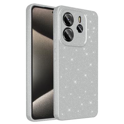 Xiaomi Redmi Note 14 Uyumlu Kılıf Kamera Korumalı Simli Lüks Zore Koton Kapak
