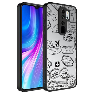 Xiaomi Redmi Note 8 Pro Uyumlu Kılıf Aynalı Desenli Kamera Korumalı Parlak Zore Mirror Kapak