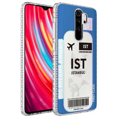 Xiaomi Redmi Note 8 Pro Uyumlu Kılıf Airbag Kenarlı Renkli Desenli Silikon Zore Elegans Kapak