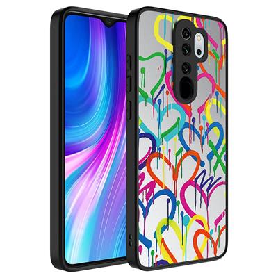 Xiaomi Redmi Note 8 Pro Uyumlu Kılıf Aynalı Desenli Kamera Korumalı Parlak Zore Mirror Kapak