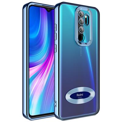 Xiaomi Redmi Note 8 Pro Uyumlu Kılıf Kamera Korumalı Logo Gösteren Zore Omega Kapak