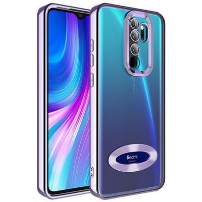 Xiaomi Redmi Note 8 Pro Uyumlu Kılıf Kamera Korumalı Logo Gösteren Zore Omega Kapak