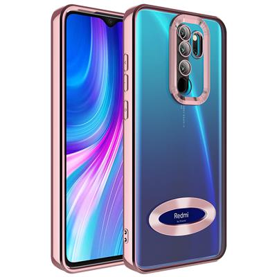 Xiaomi Redmi Note 8 Pro Uyumlu Kılıf Kamera Korumalı Logo Gösteren Zore Omega Kapak