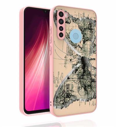 Xiaomi Redmi Note 8 Uyumlu Kılıf Desenli Kamera Korumalı Parlak Zore Nora Kapak