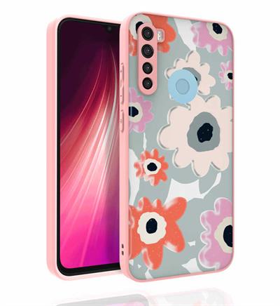 Xiaomi Redmi Note 8 Uyumlu Kılıf Desenli Kamera Korumalı Parlak Zore Nora Kapak