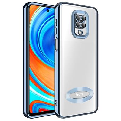Xiaomi Redmi Note 9 Pro Uyumlu Kılıf Kamera Korumalı Logo Gösteren Zore Omega Kapak