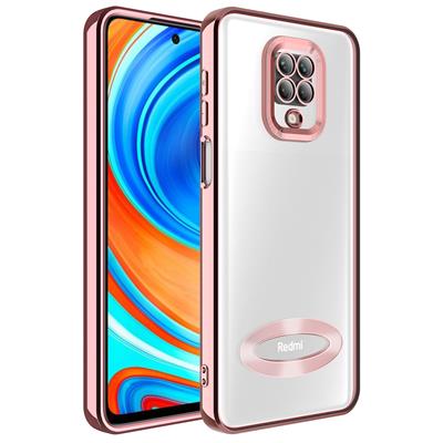 Xiaomi Redmi Note 9 Pro Uyumlu Kılıf Kamera Korumalı Logo Gösteren Zore Omega Kapak