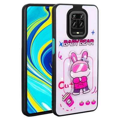 Xiaomi Redmi Note 9 Pro Uyumlu Kılıf Parlayan Kabartmalı İkonik Figürlü Zore Amas Silikon Kapak