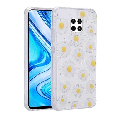 Xiaomi Redmi Note 9 Pro Uyumlu Kılıf Simli Desenli Kamera Korumalı Parlak Zore Popy Kapak