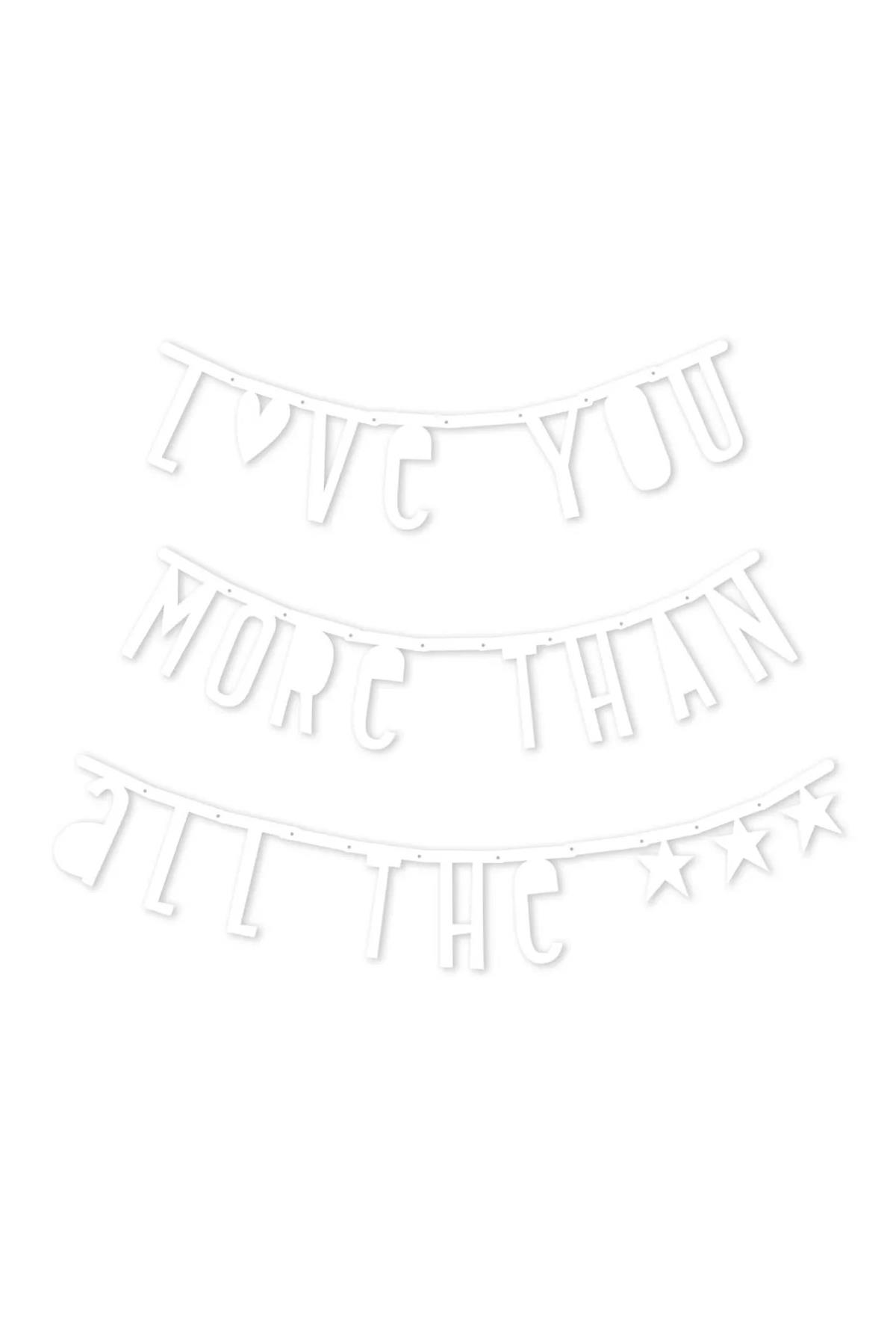 A Lıttle Lovely Company HARF BANNER (LOVE YOU) Beyaz