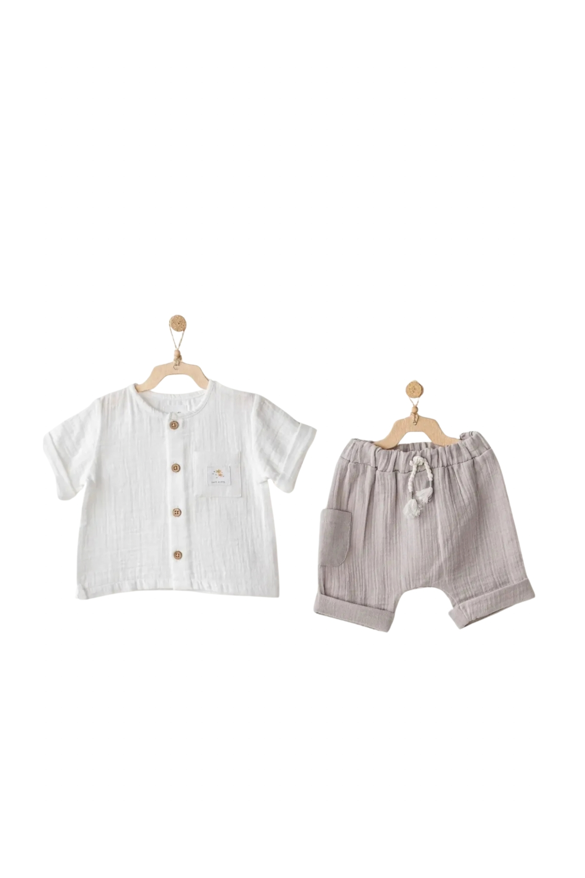 ANDYWAWA / BEBEK TAKIM 2 PCS SET OCEAN IS MY HAPPY PLACE GREY
