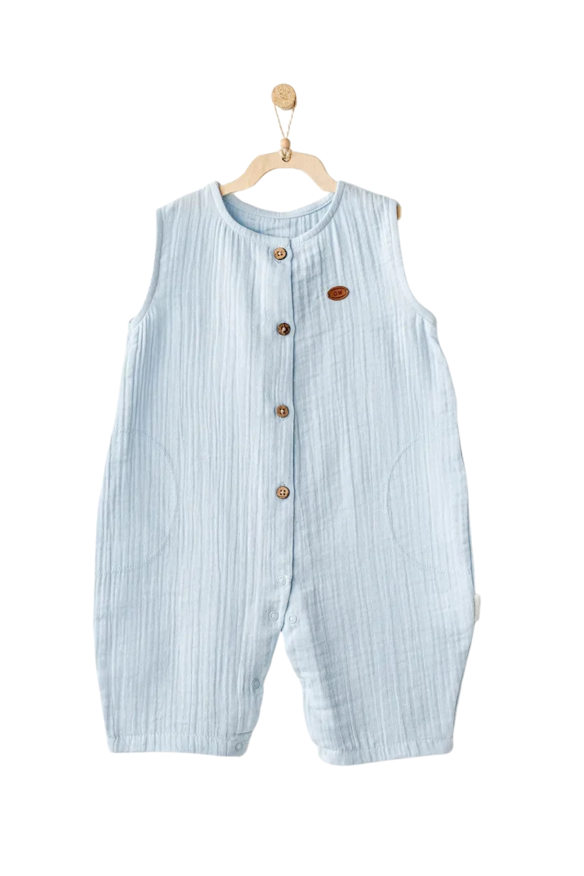 ANDYWAWA / BEBEK TULUM ROMPER MUSLIN HOME BLUE