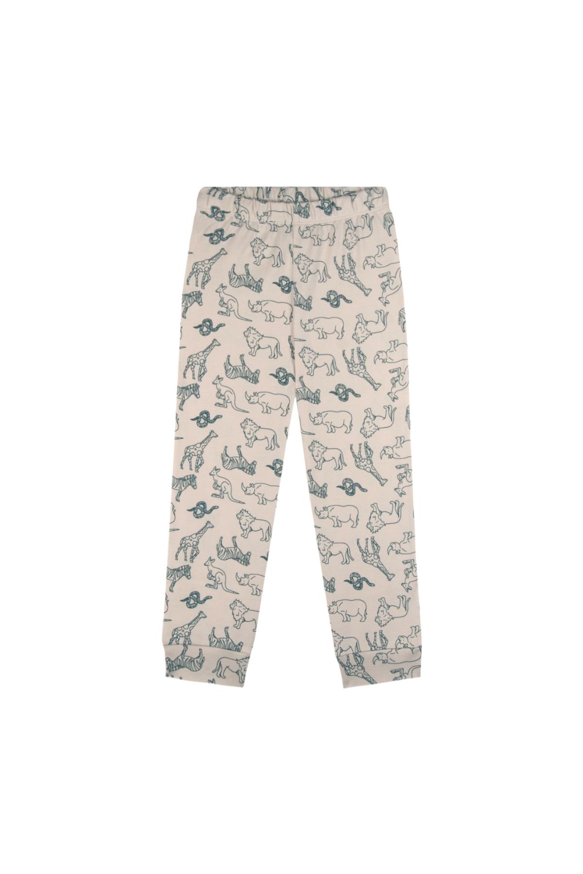 Antebies / Hayvanlar Alemi Uzun Kollu Pijama Takımı Yeşil
