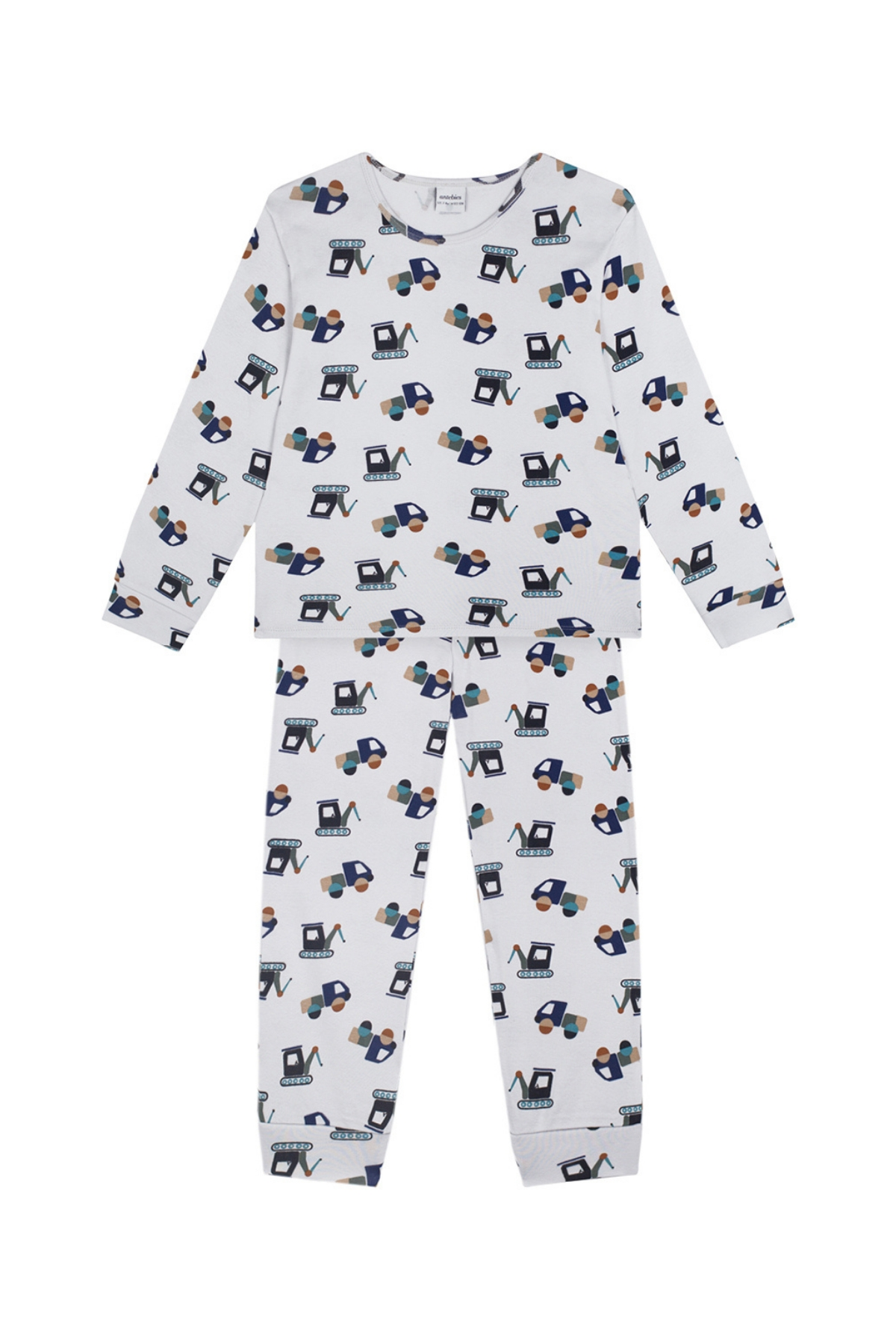 Antebies / İnşaat Ekibi Uzun Kollu Pijama Takımı Lacivert