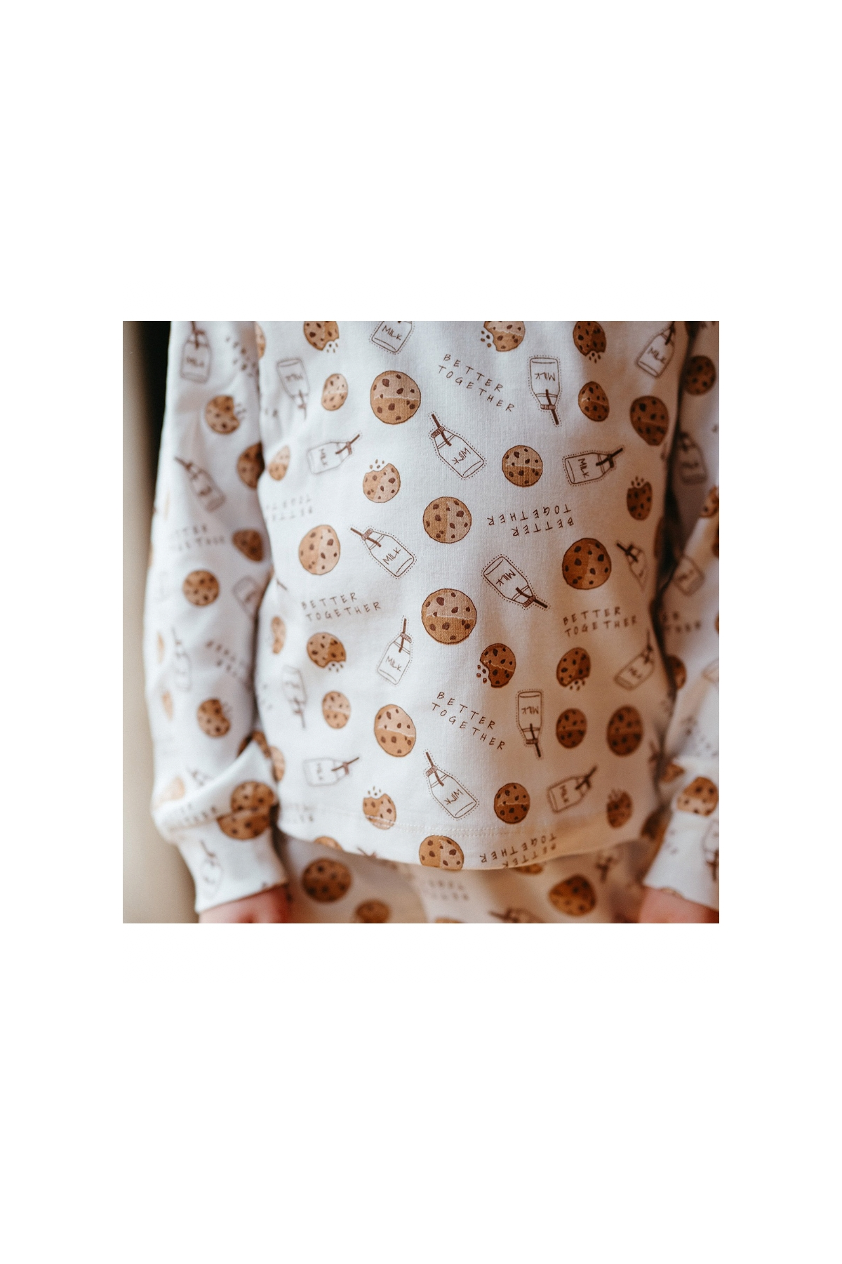 Antebies / Kurabiye Canavarı Uzun Kollu Pijama Takımı Kahve