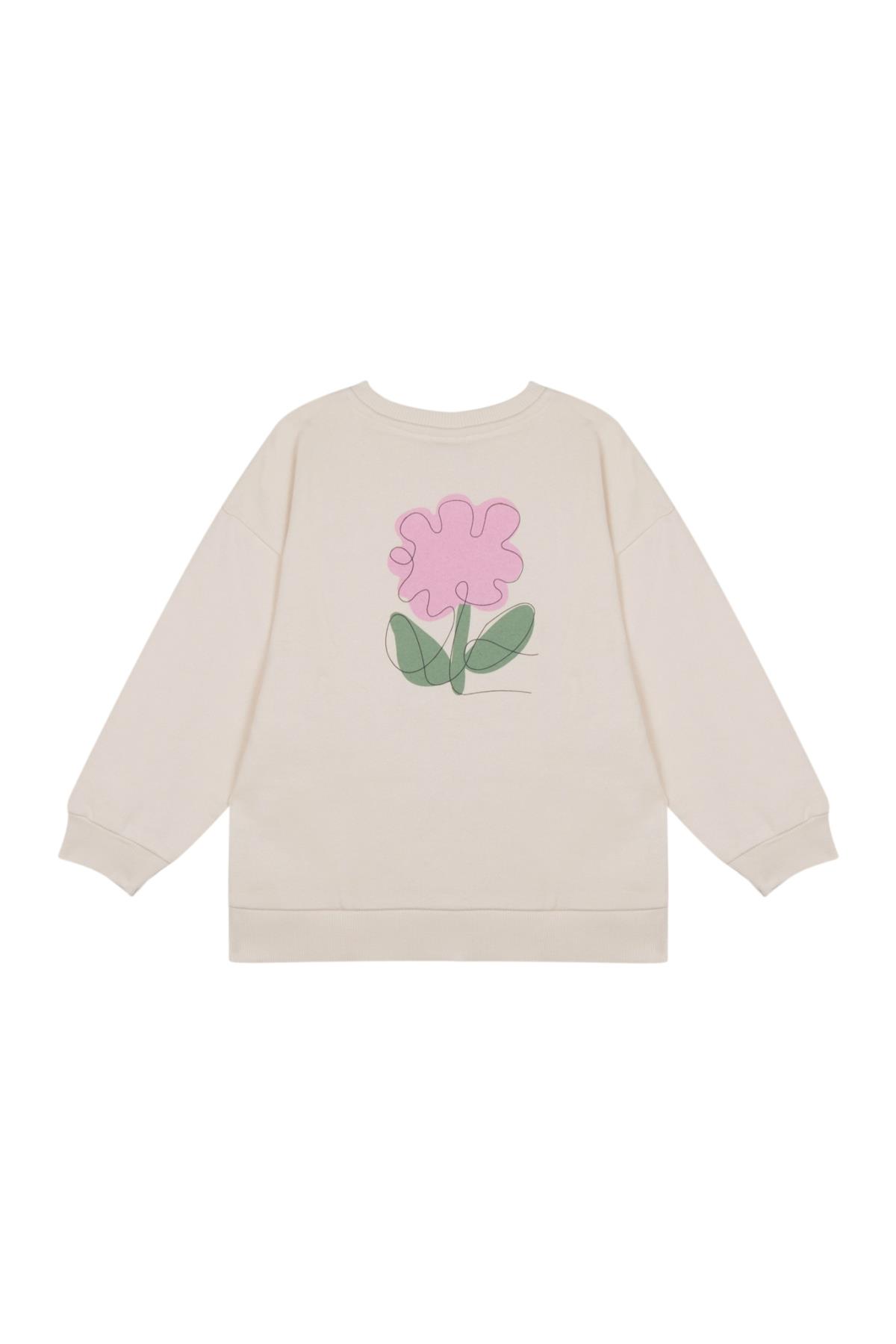 Antebies / ‘’Les Fleurs’’ Sweatshirt Krem