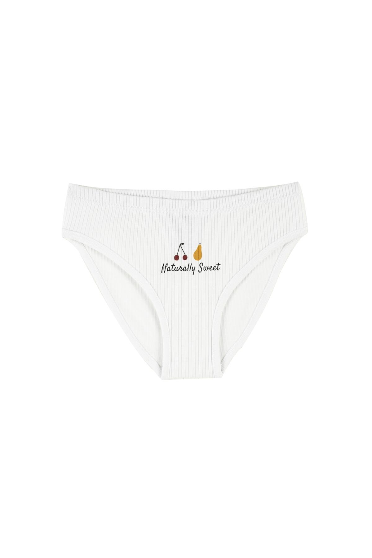 Antebies / Meyve Salatası Külot Üçlü Set Beyaz
