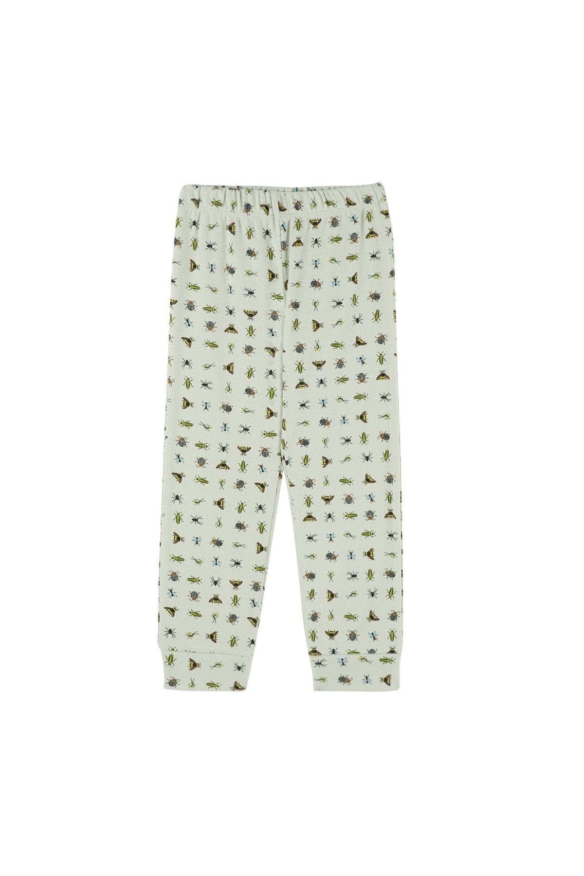 Antebies / Minik Dostlar Uzun Kollu Pijama Takımı Yeşil