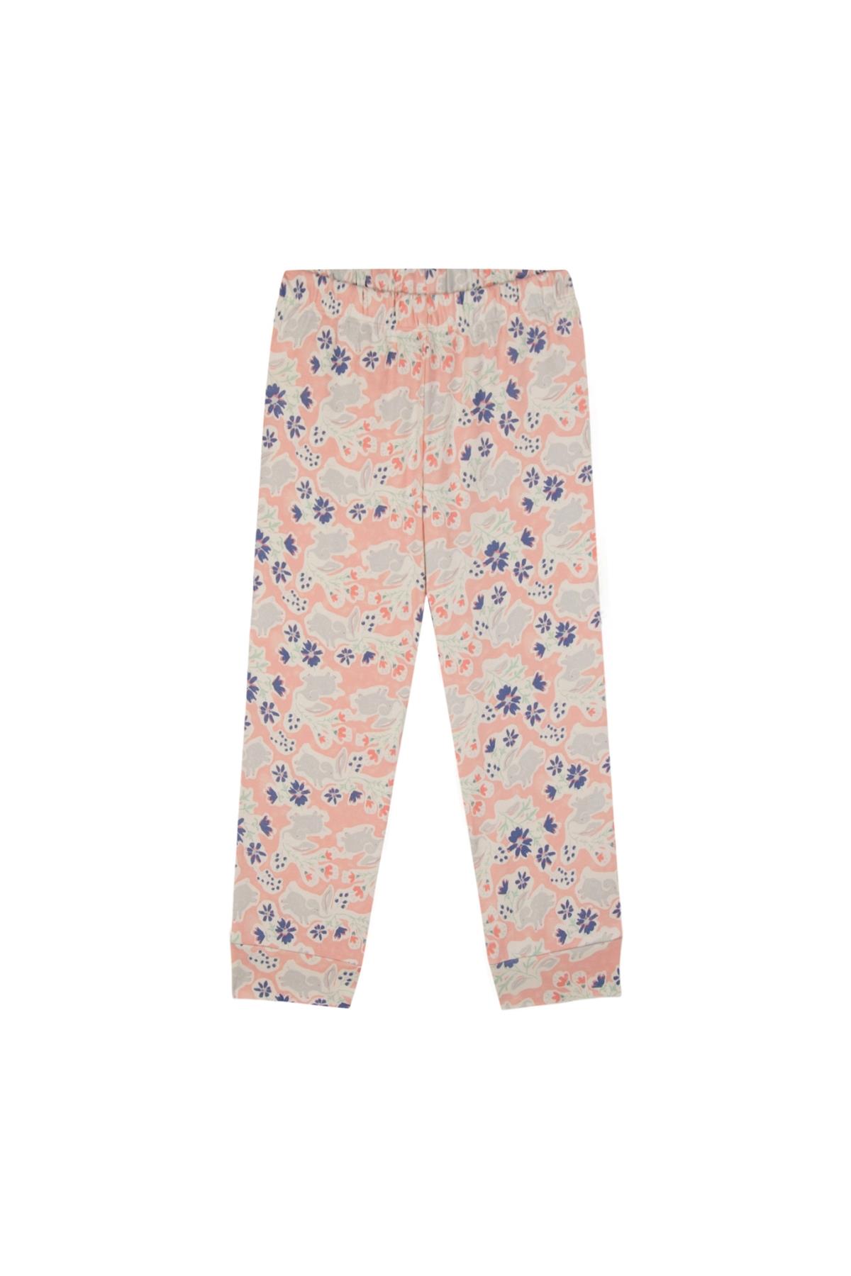 Antebies / Neşeli Fil Uzun Kollu Taytlı Pijama Takımı Pembe