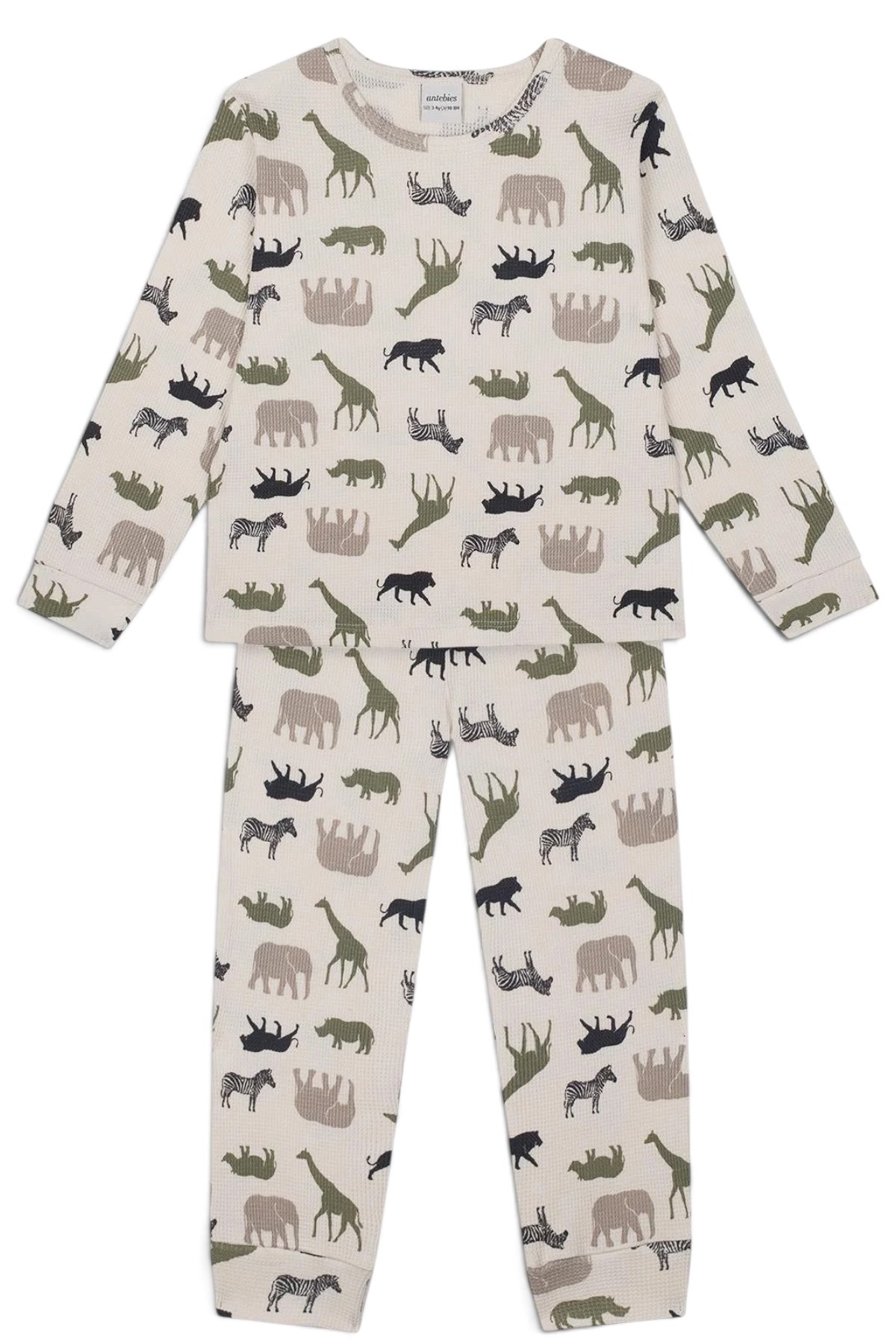 Antebies / Safari Macerası Uzun Kollu Pijama Takımı Yeşil