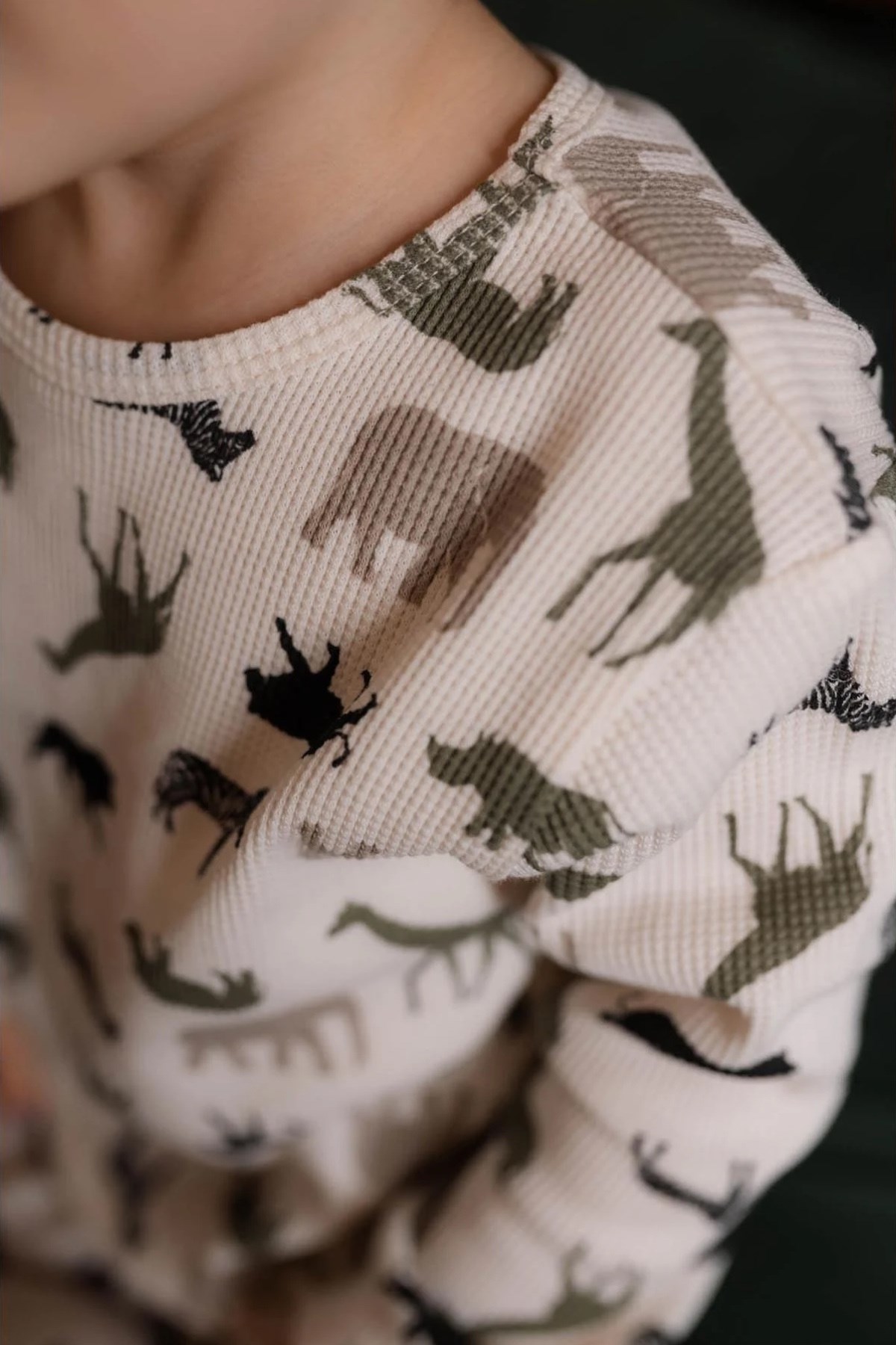 Antebies / Safari Macerası Uzun Kollu Pijama Takımı Yeşil