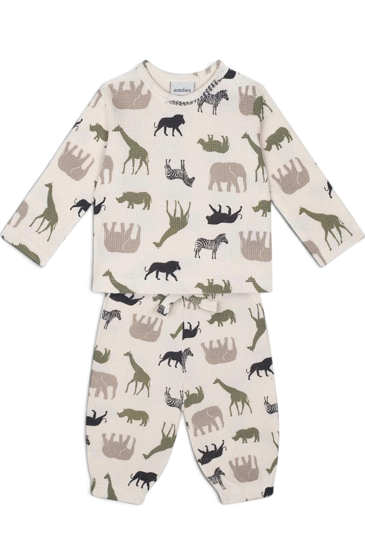 Antebies / Safari Macerası Uzun Kollu Tshirt Pantolon Set Krem