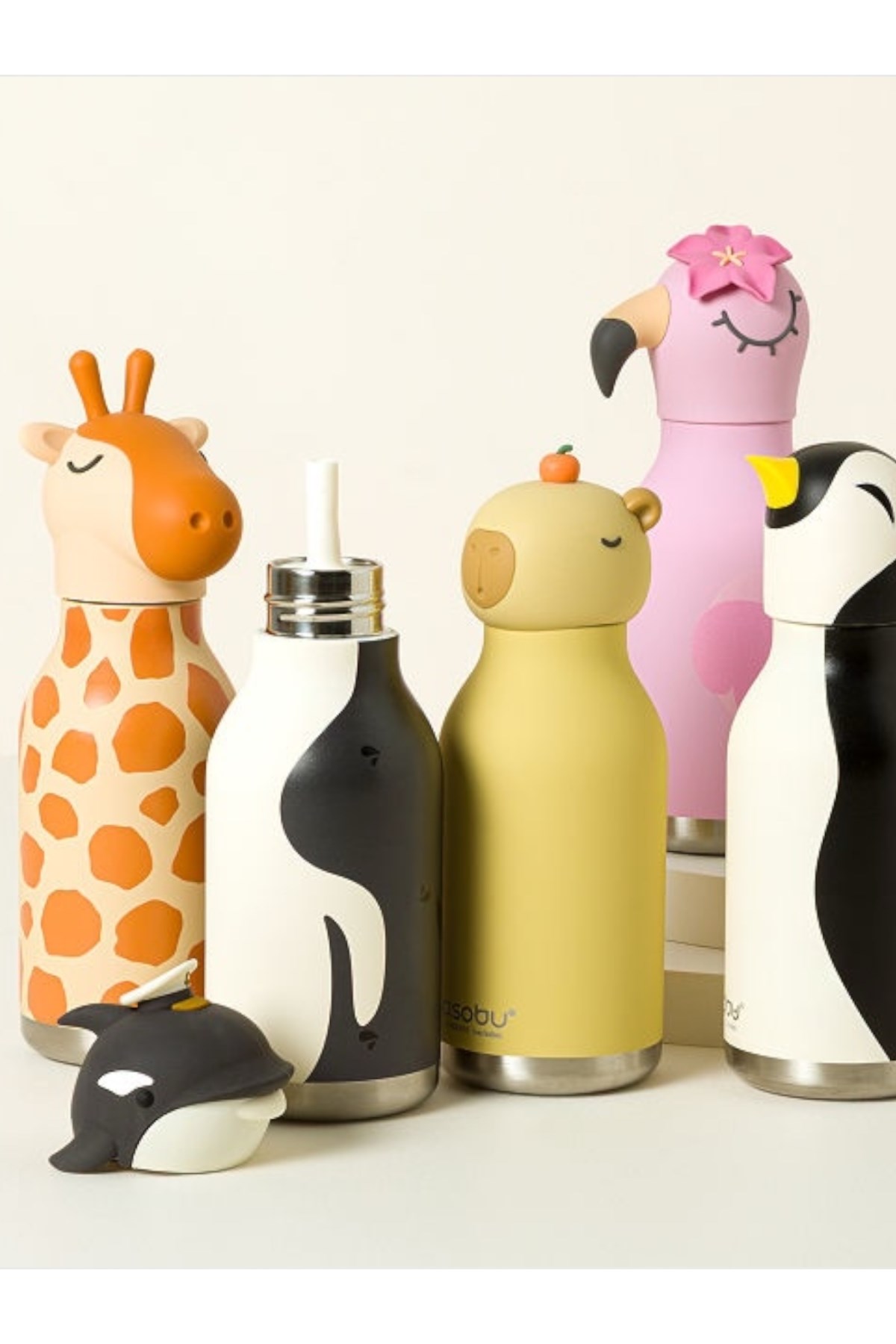 Asobu Bestie Çelik Suluk - Penguin Çok Renkli