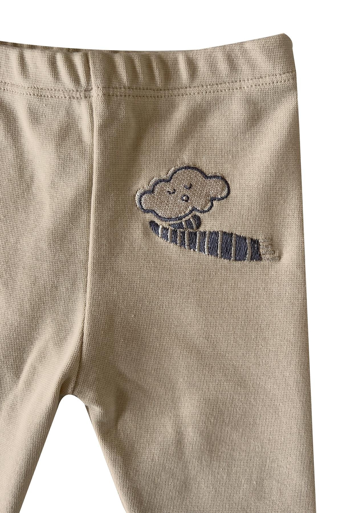 Auntie Me / BISCOTTI ‘CLOUD WITH SCARF  LEGGING100% organic cotton brushed  rib -GOTS certified Krem